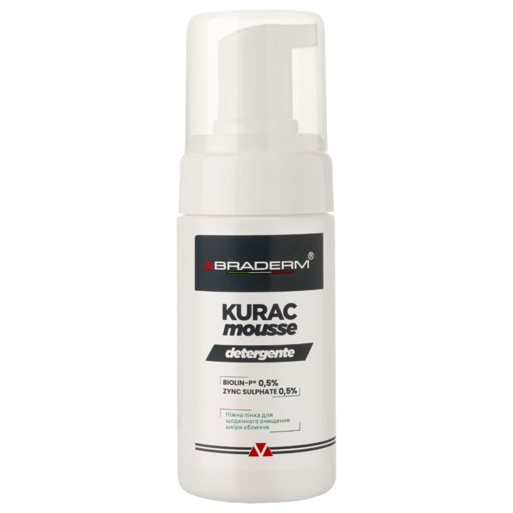 Очищающая пенка с пребиотиками для жирной и комбинированной кожи Braderm Kurac Cleansing Mousse  - фото 1