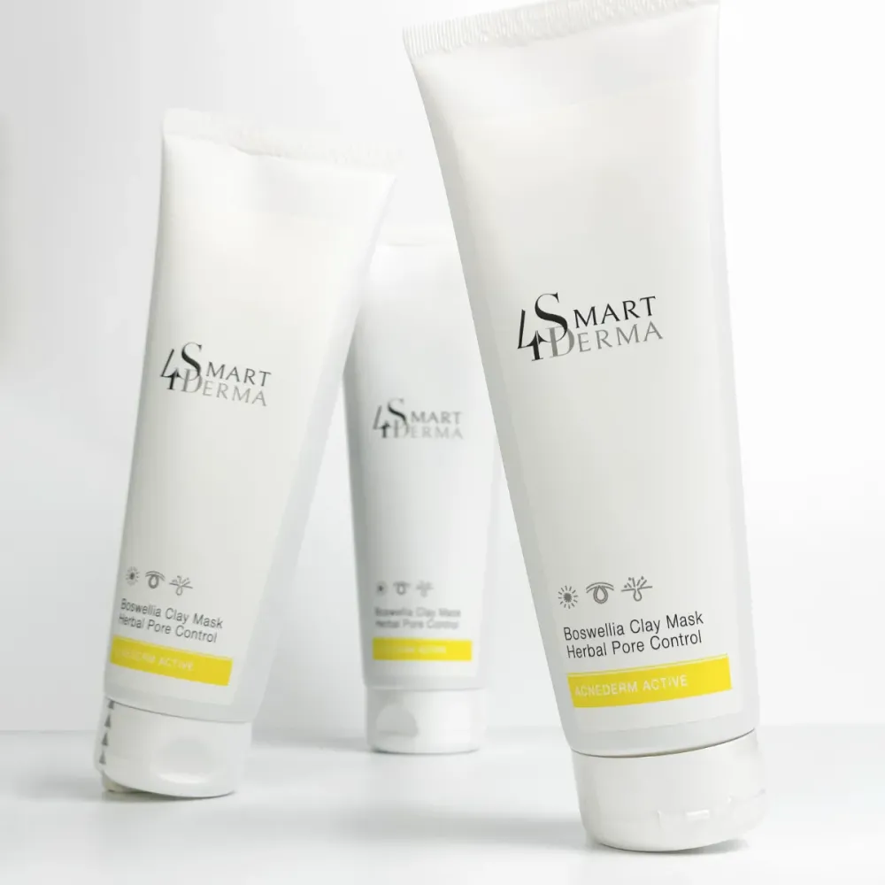 Противовоспалительная поросуживающая маска для жирной кожи Smart4Derma Boswellia Clay Mask Herbal Pore Control  - фото 4
