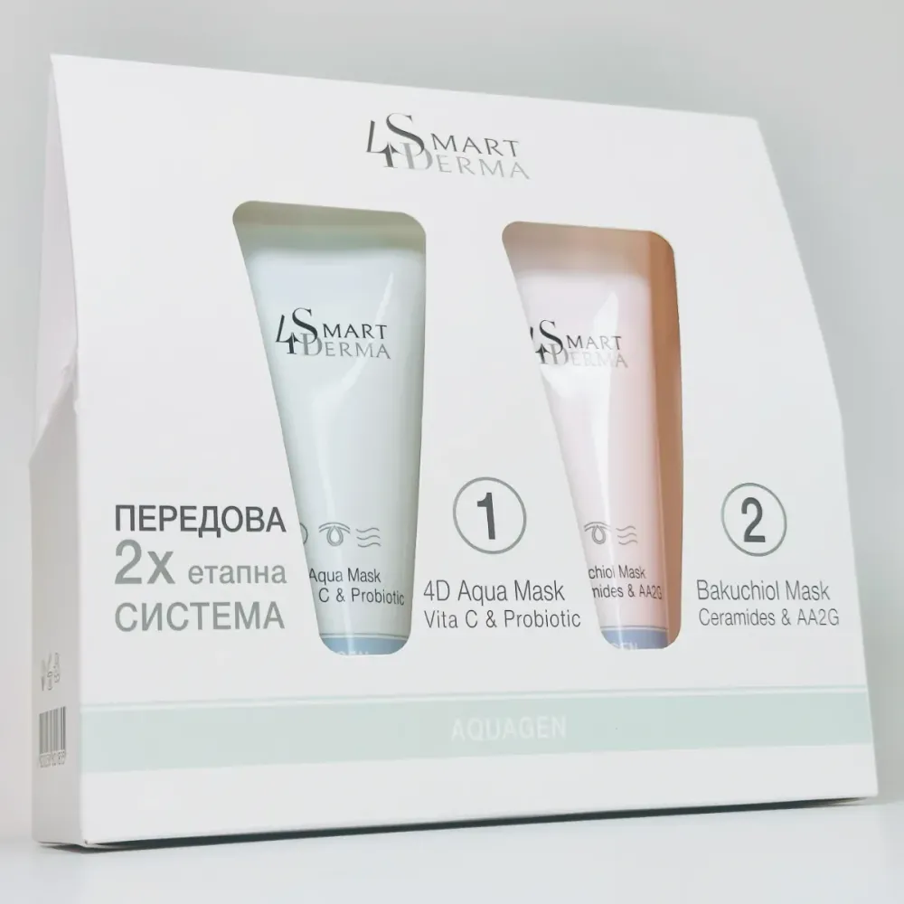 Интенсивно увлажняющая антивозрастная 2-этапная система масок Smart4Derma Aquagen 2-Stage Mask System  - фото 5