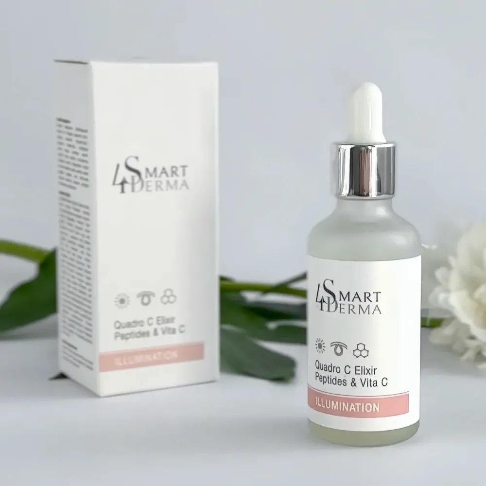 Освітлювальний антивіковий еліксир з пептидами і вітаміном С Smart4Derma Quadro C Elixir  - фото 2