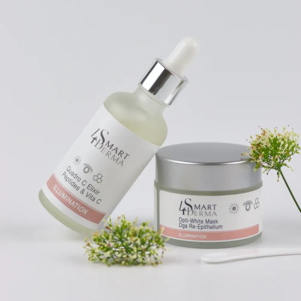Освітлювальний антивіковий еліксир з пептидами і вітаміном С Smart4Derma Quadro C Elixir  - фото 4