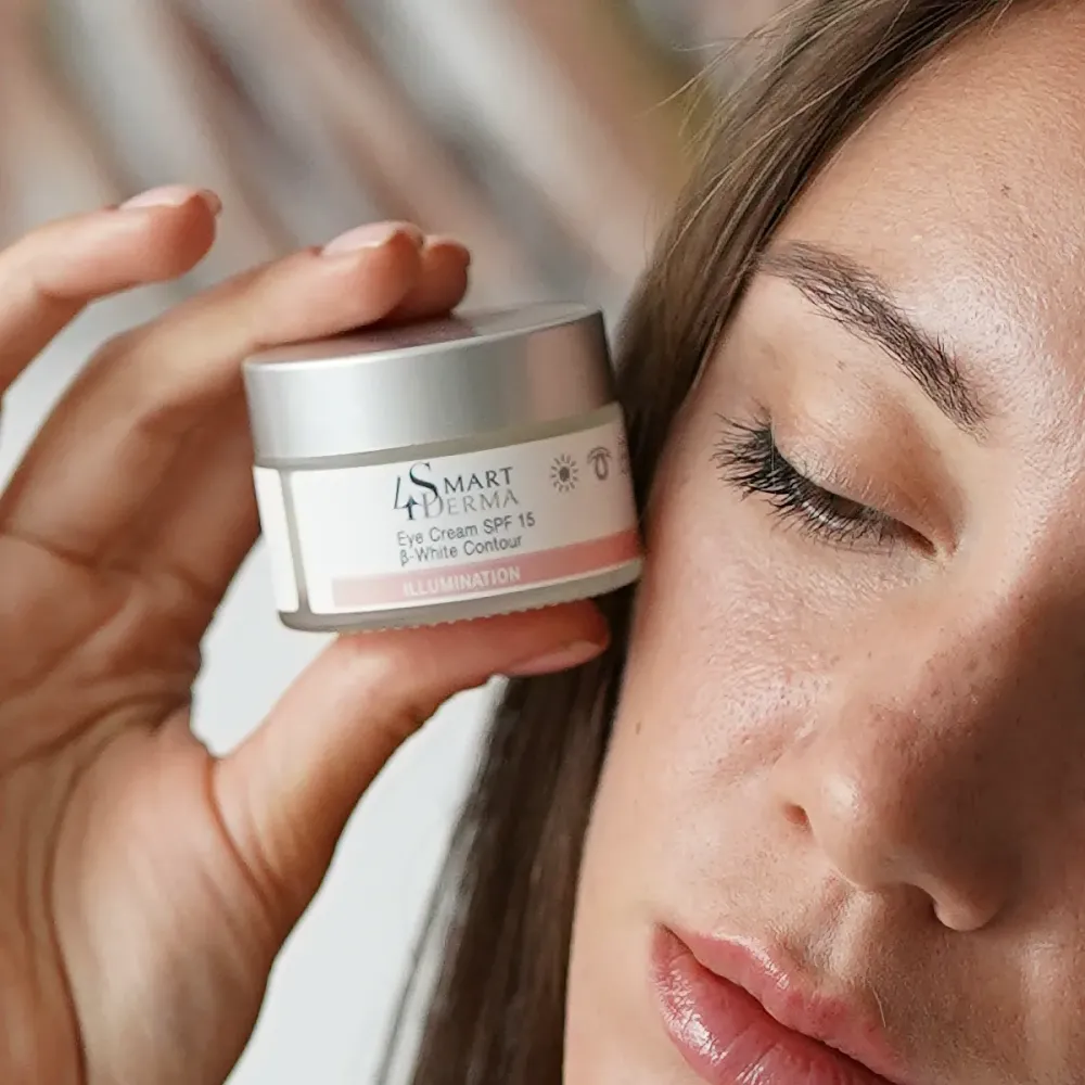 Осветляющий крем SPF 15 от пигментации вокруг глаз Smart4Derma Eye Cream B-White Contour  - фото 5