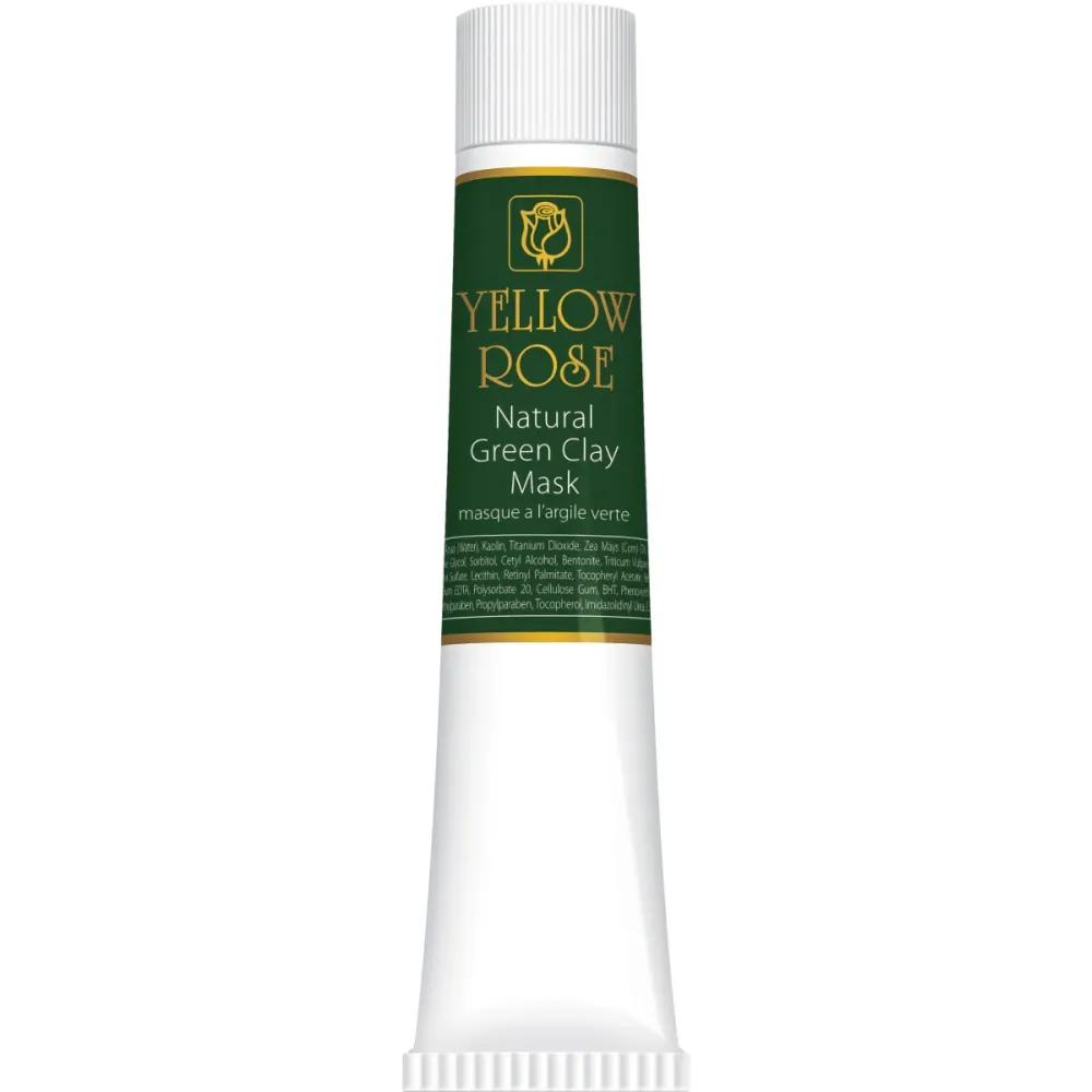 Очищувальна детокс-маска із зеленою глиною для жирної шкіри Yellow Rose Natural Green Clay Mask  - фото 1
