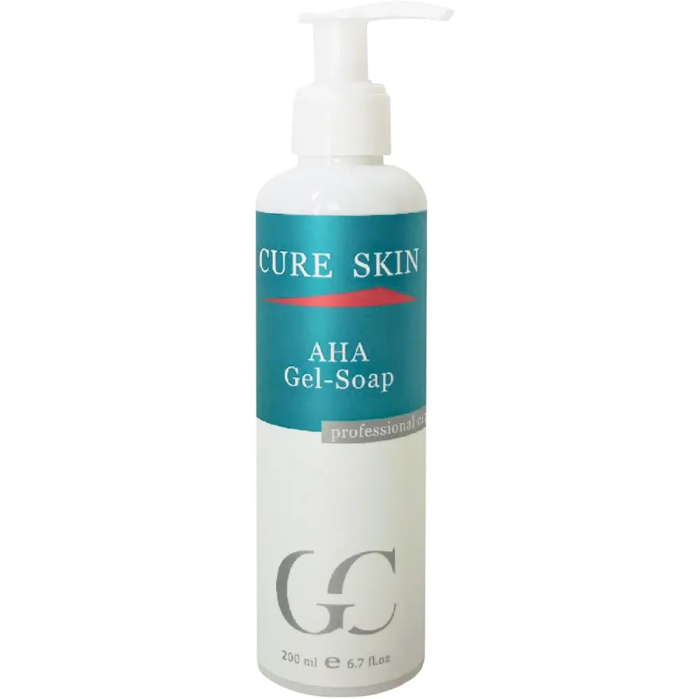 Очищающее гель-мыло с AHA кислотами для проблемной кожи Cure Skin AHA Gel-Soap  - фото 1