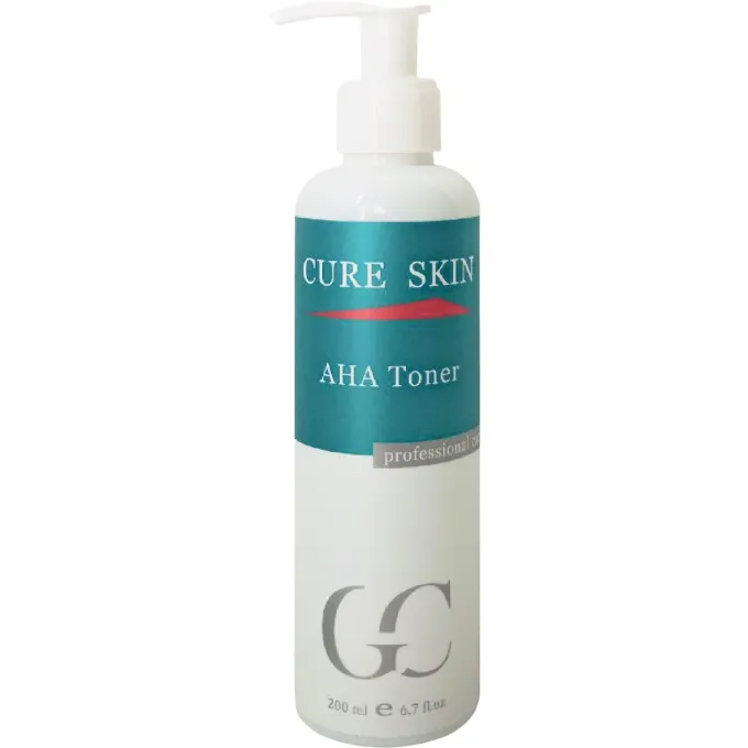 Поросуживающий тоник с AHA кислотами для жирной кожи Cure Skin AHA Toner