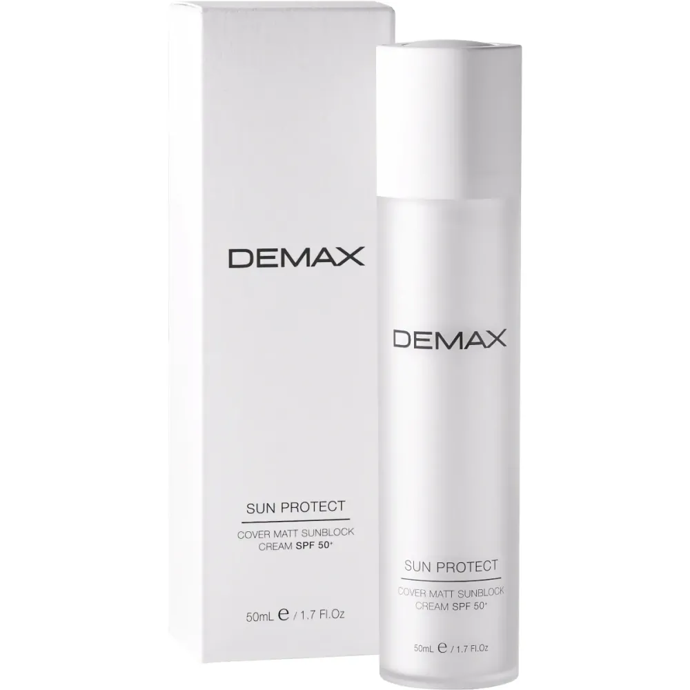 Сонцезахисний матуючий крем-флюїд SPF 50 Demax Cover Matt Sunblock Cream  - фото 2