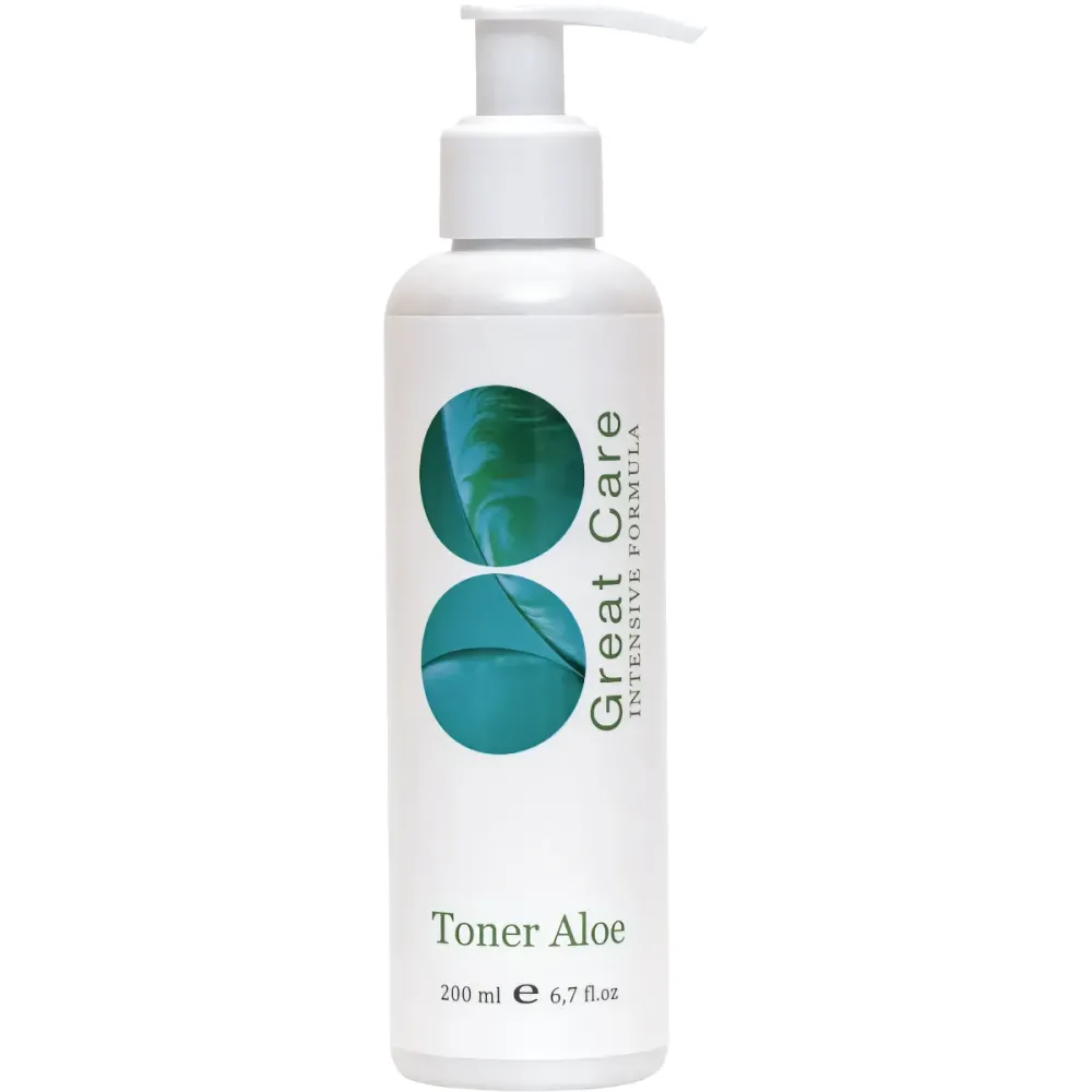 Зволожуючий заспокійливий тонік для всіх типів шкіри Great Care Toner Aloe Forte  - фото 1