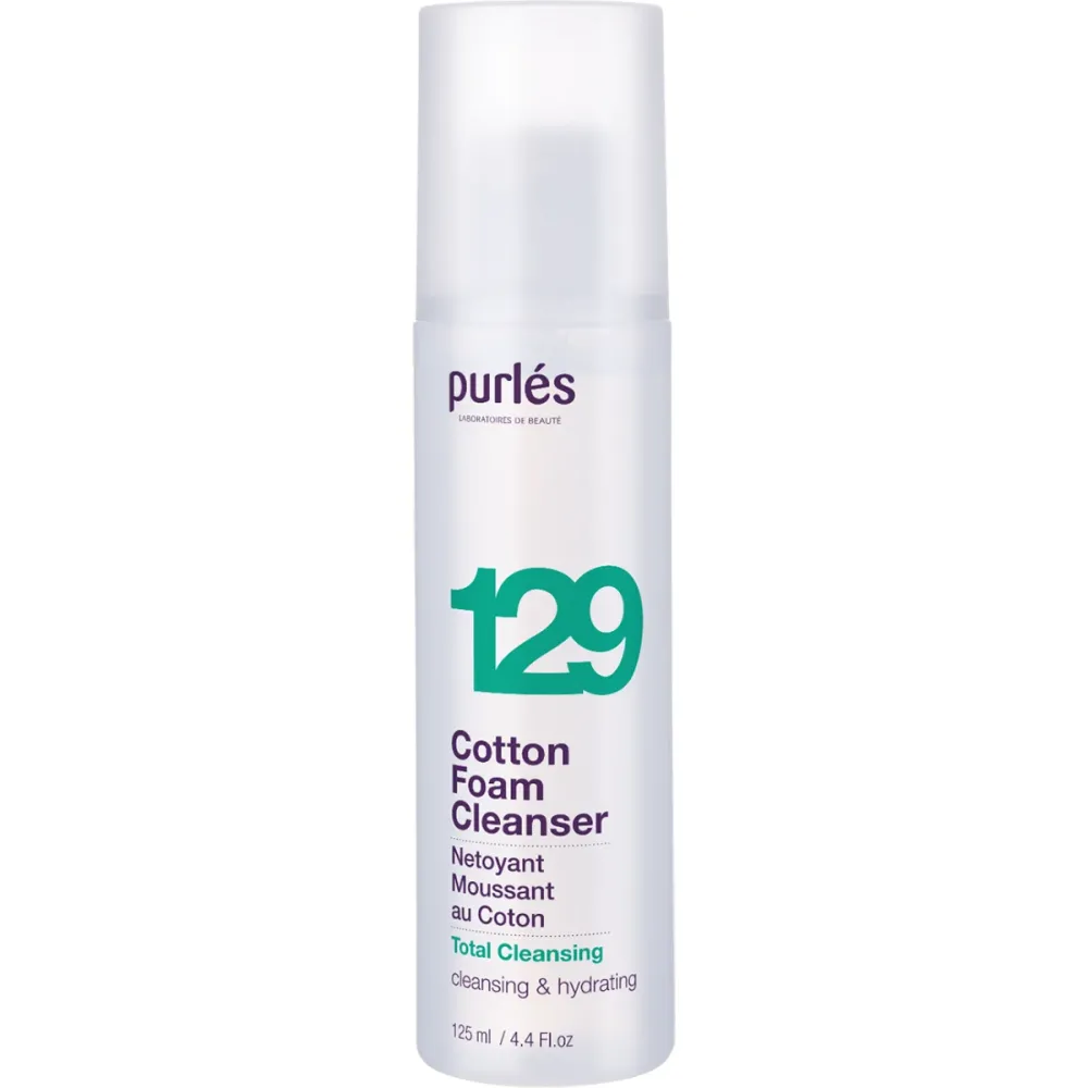 Заспокійлива зволожувальна пінка-мус для очищення обличчя Purles Cotton Foam Cleanser  - фото 1
