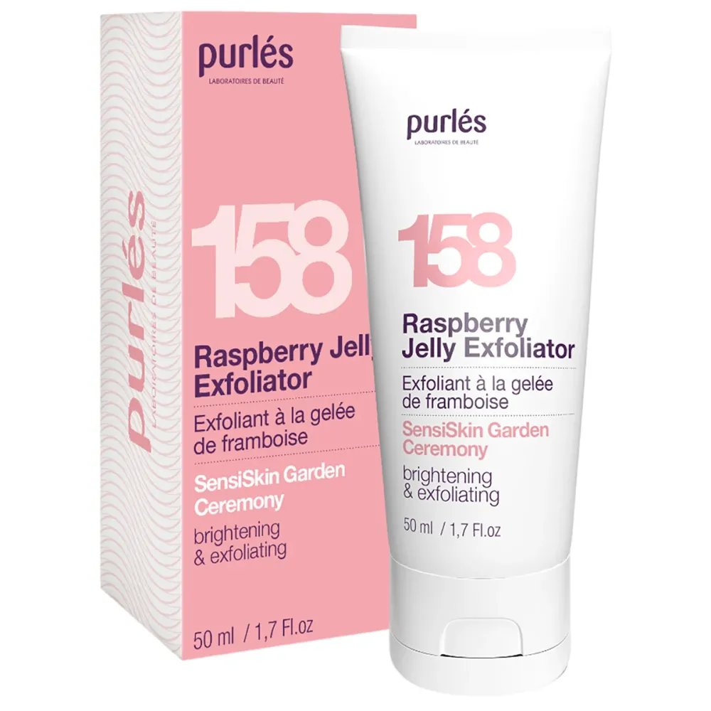 Ензимно-кислотний зволожувальний ексфоліант для чутливої шкіри Purles Raspberry Jelly Exfoliator  - фото 2