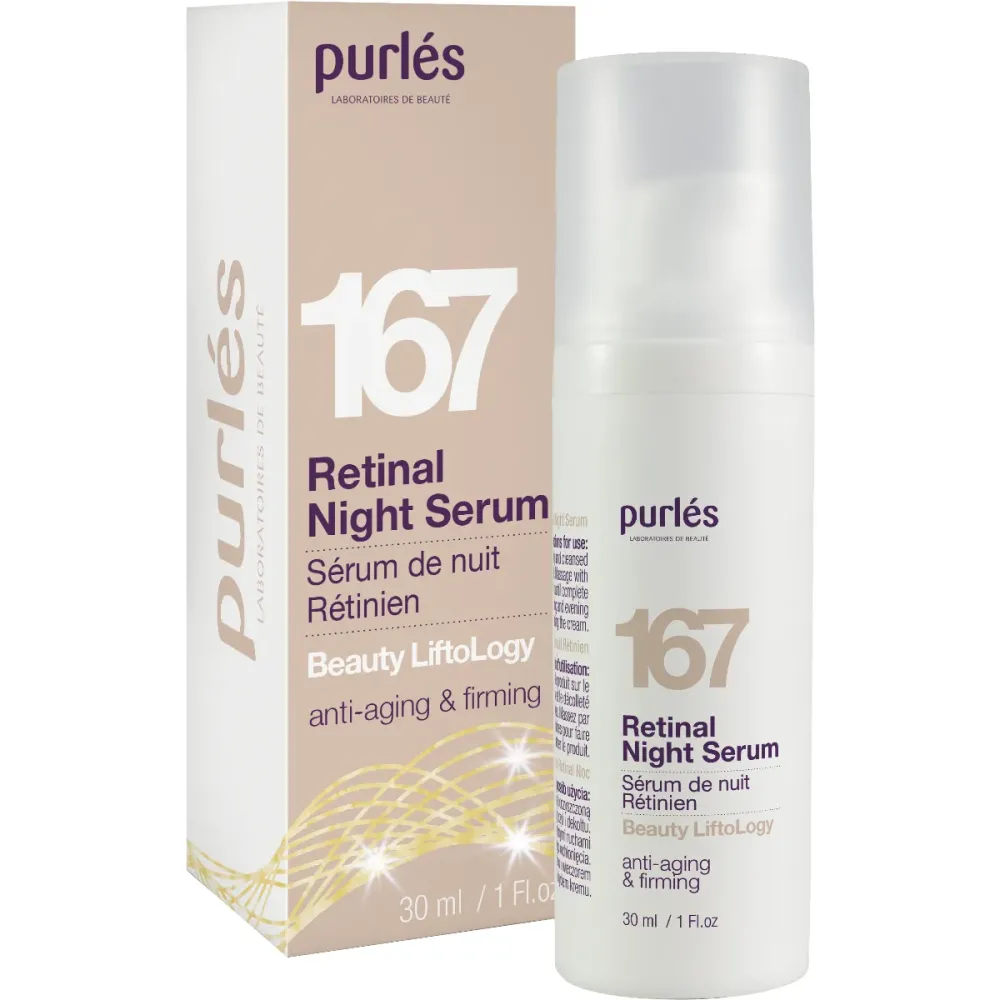 Антивозрастная восстанавливающая ночная сыворотка с ретиналем Purles Retinal Night Serum  - фото 2