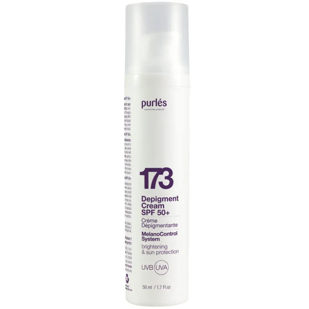 Освітлювальний захисний крем SPF50+ від пігментації Purles Depigment Cream  - фото 1