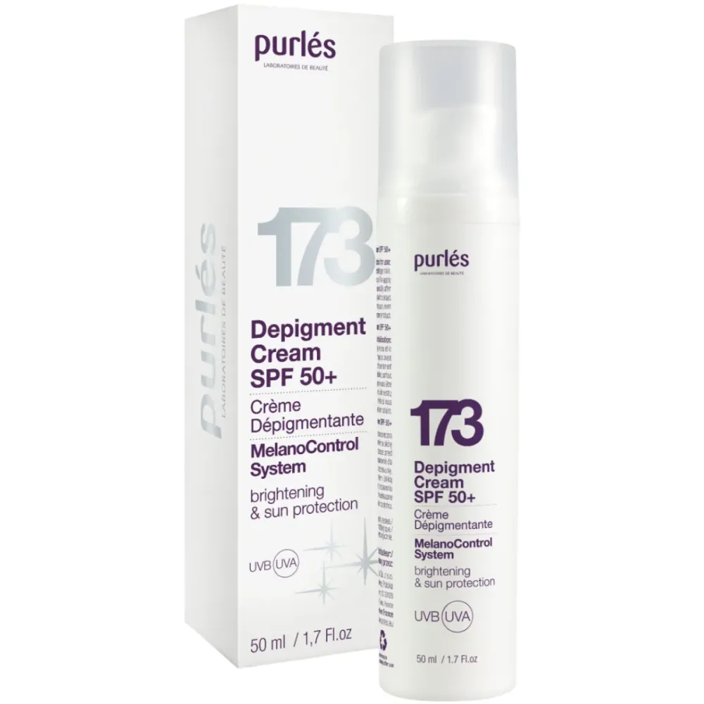 Освітлювальний захисний крем SPF50+ від пігментації Purles Depigment Cream  - фото 2