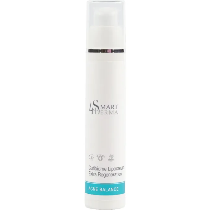 Ночной липосомальный крем для жирной кожи Smart4Derma Cutibiome Lipocream Extra Regeneration