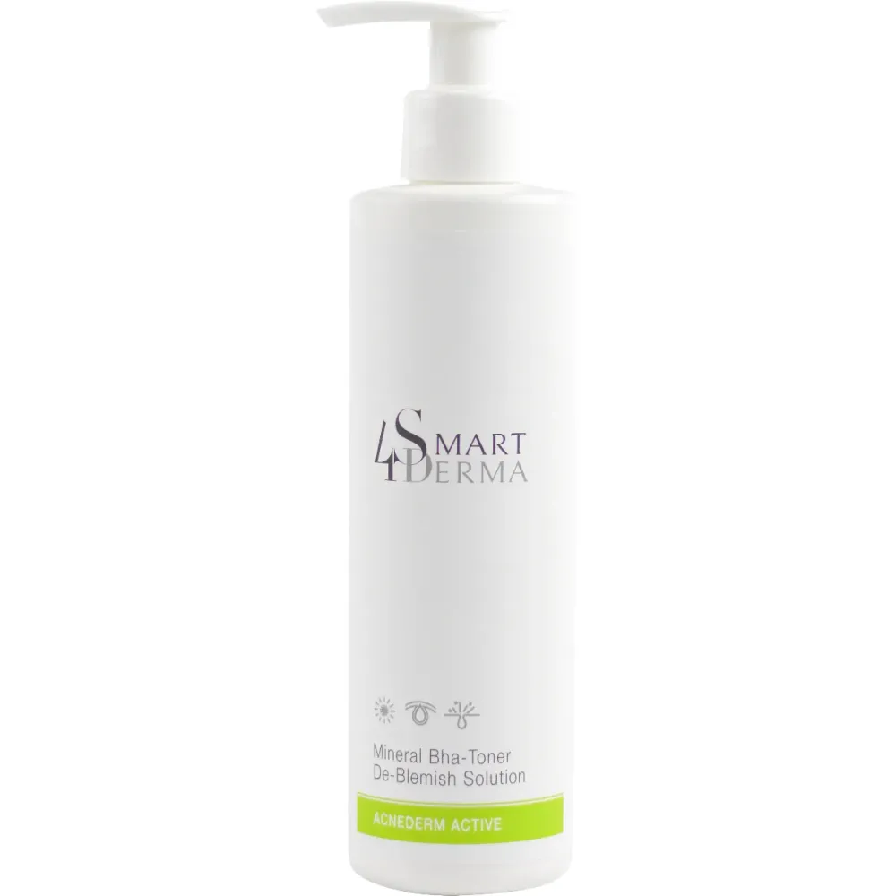 Себорегулирующий минеральный тонер для проблемной кожи Smart4Derma Mineral BHA-Toner De-Blemish Solution  - фото 1
