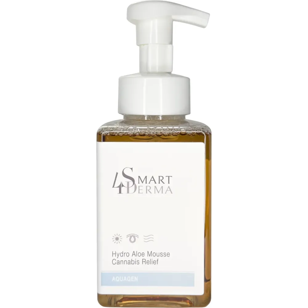 Пенка для деликатного очищения сухой и чувствительной кожи Smart4Derma Hydro Aloe Mousse Cannabis Relief  - фото 2