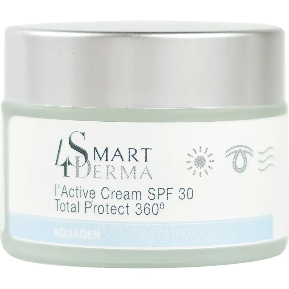 Увлажняющий антивозрастной крем SPF 30 с церамидами Smart4Derma I'Active Cream Total Protect 360  - фото 1