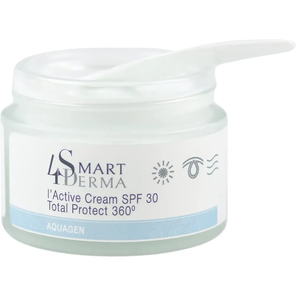 Увлажняющий антивозрастной крем SPF 30 с церамидами Smart4Derma I'Active Cream Total Protect 360  - фото 2