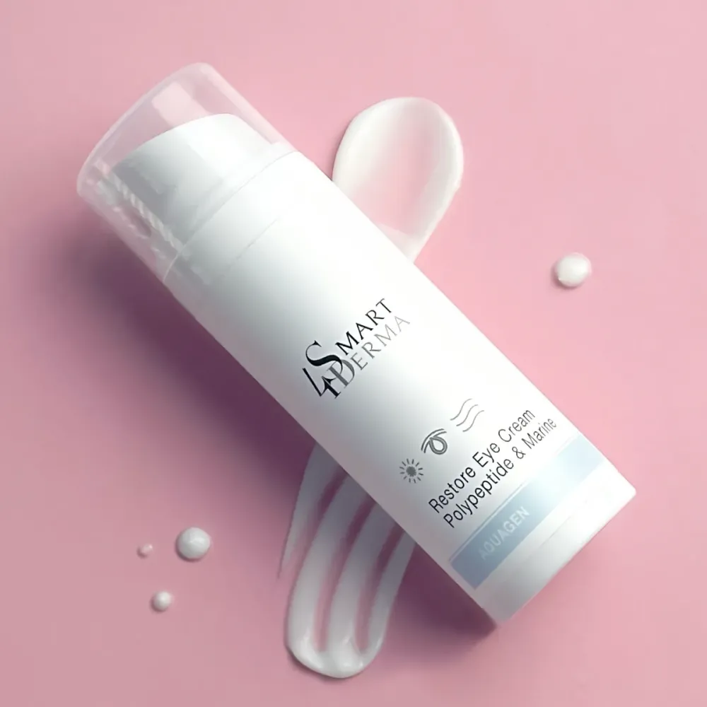Дренажный антивозрастной крем для зоны вокруг глаз Smart4Derma Restore Eye Cream Polypeptide & Marine  - фото 4