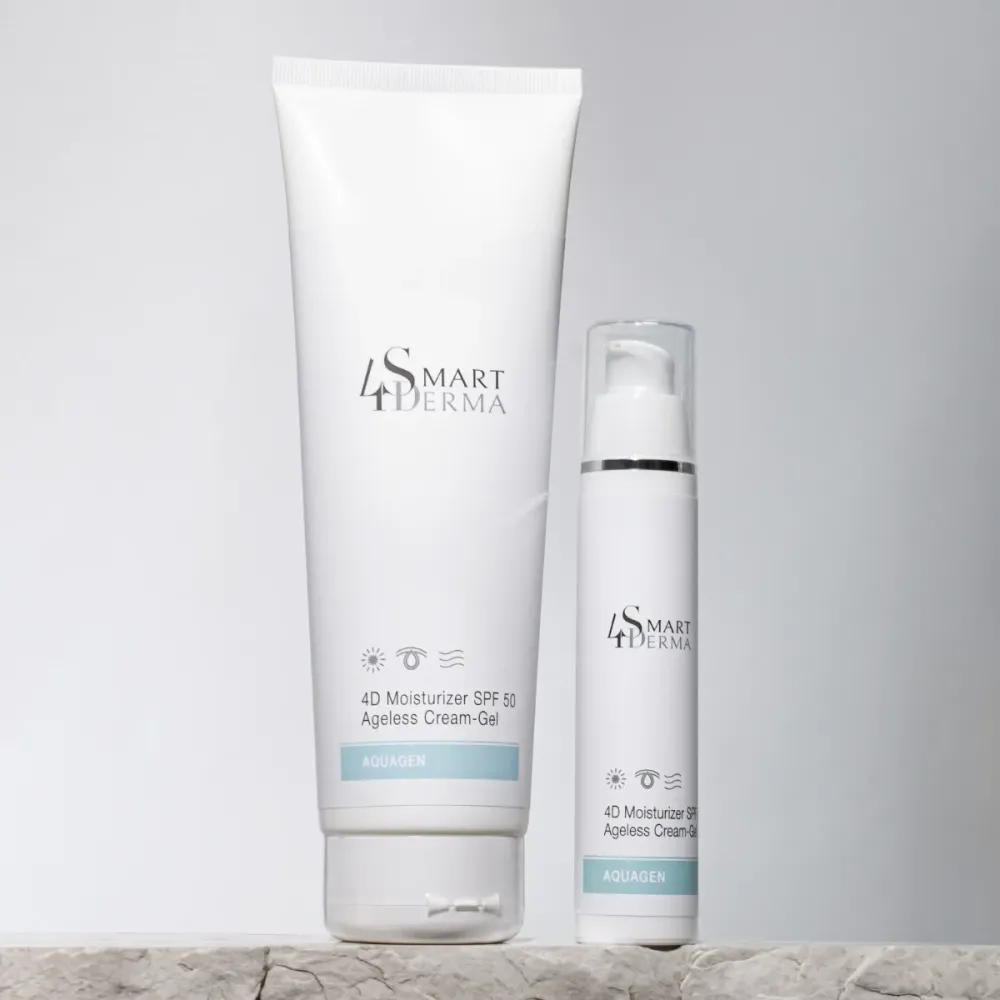 Зволожувальний сонцезахисний крем-гель SPF 50 для всіх типів шкіри Smart4Derma 4D Moisturizer Ageless Cream-Gel  - фото 3