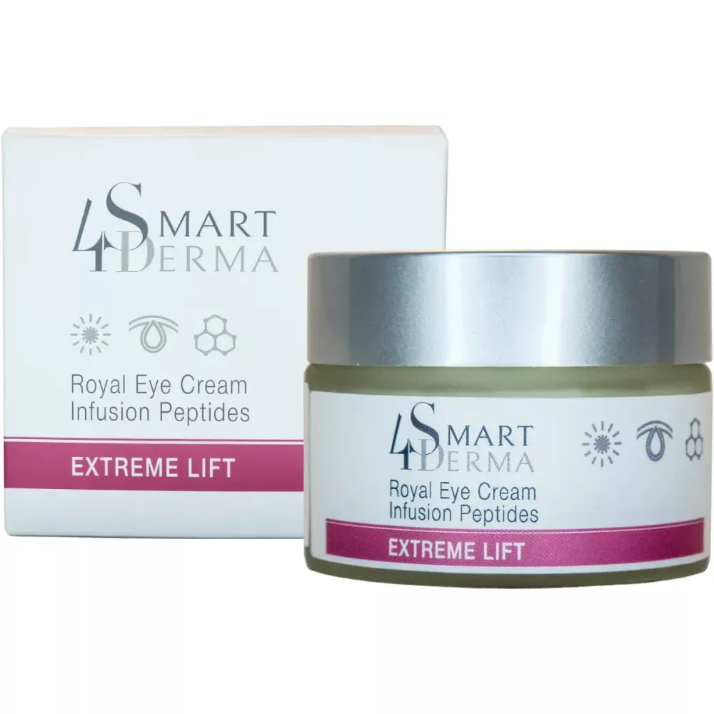 Антивозрастной пептидный крем для контура глаз Smart4Derma Royal Eye Cream Infusion Peptides  - фото 5
