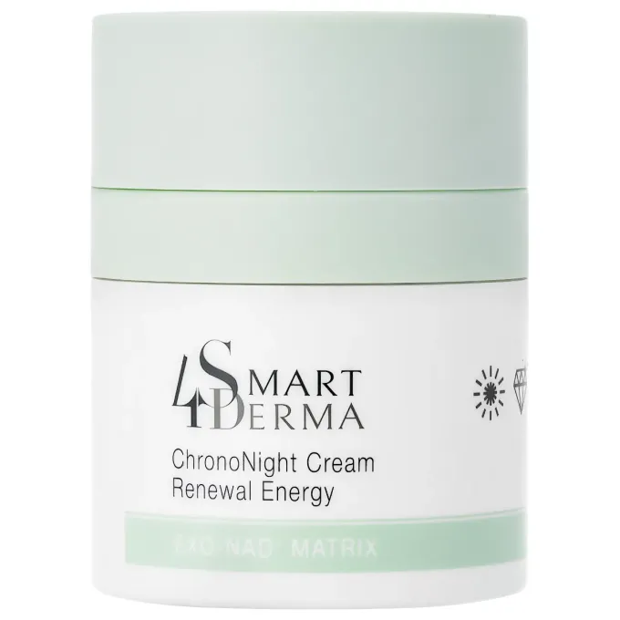 Восстанавливающий экзосомальный ночной крем с NAD+ Smart4Derma ChronoNight Cream Renewal Energy