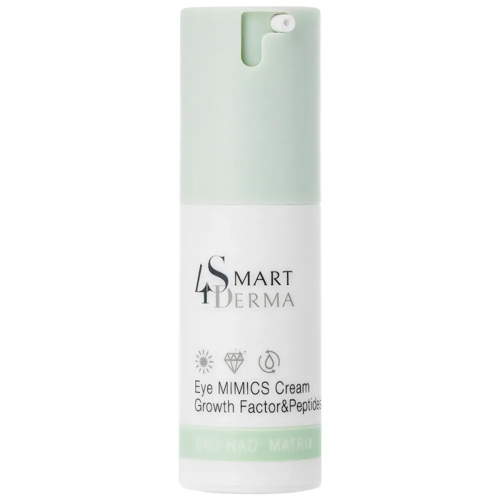Омолаживающий крем для век с пептидами и NAD+ Smart4Derma Eye Mimics Cream Growth Factor&Peptides  - фото 1