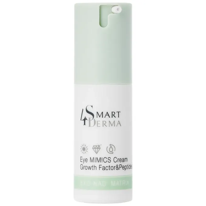 Омолоджуючий крем для повік з пептидами та NAD+ Smart4Derma Eye Mimics Cream Growth Factor&Peptides
