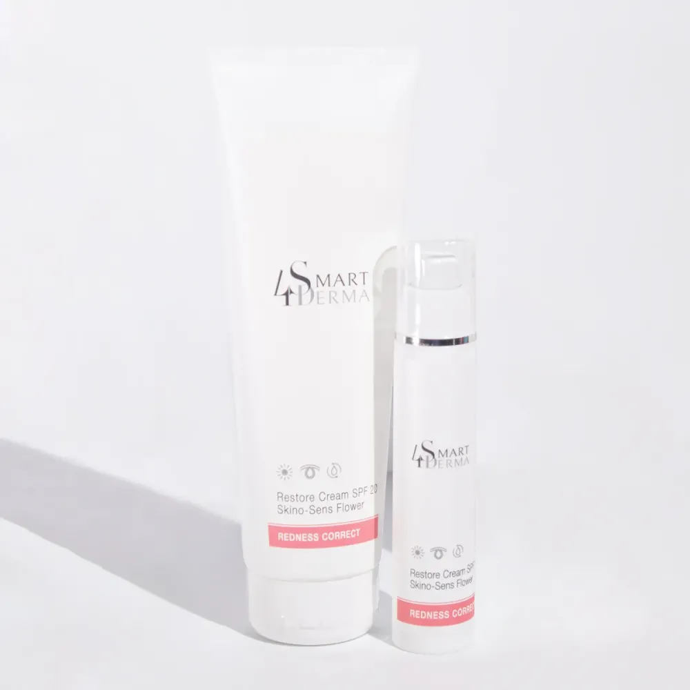 Денний крем для чутливої шкіри з куперозом SPF 20 Smart4Derma Restore Cream Skino-Sens Flower  - фото 2