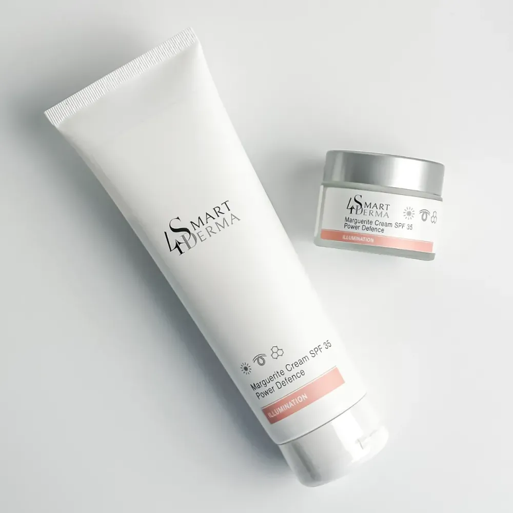 Дневной крем SPF 35 против пигментации для всех типов кожи Smart4Derma Marguerite Cream Power Defence  - фото 3