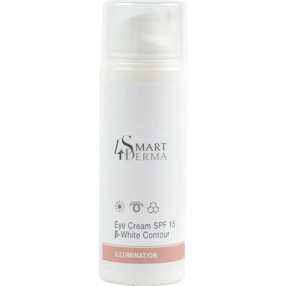 Освітлювальний крем SPF 15 від пігментації навколо очей Smart4Derma Eye Cream B-White Contour  - фото 1