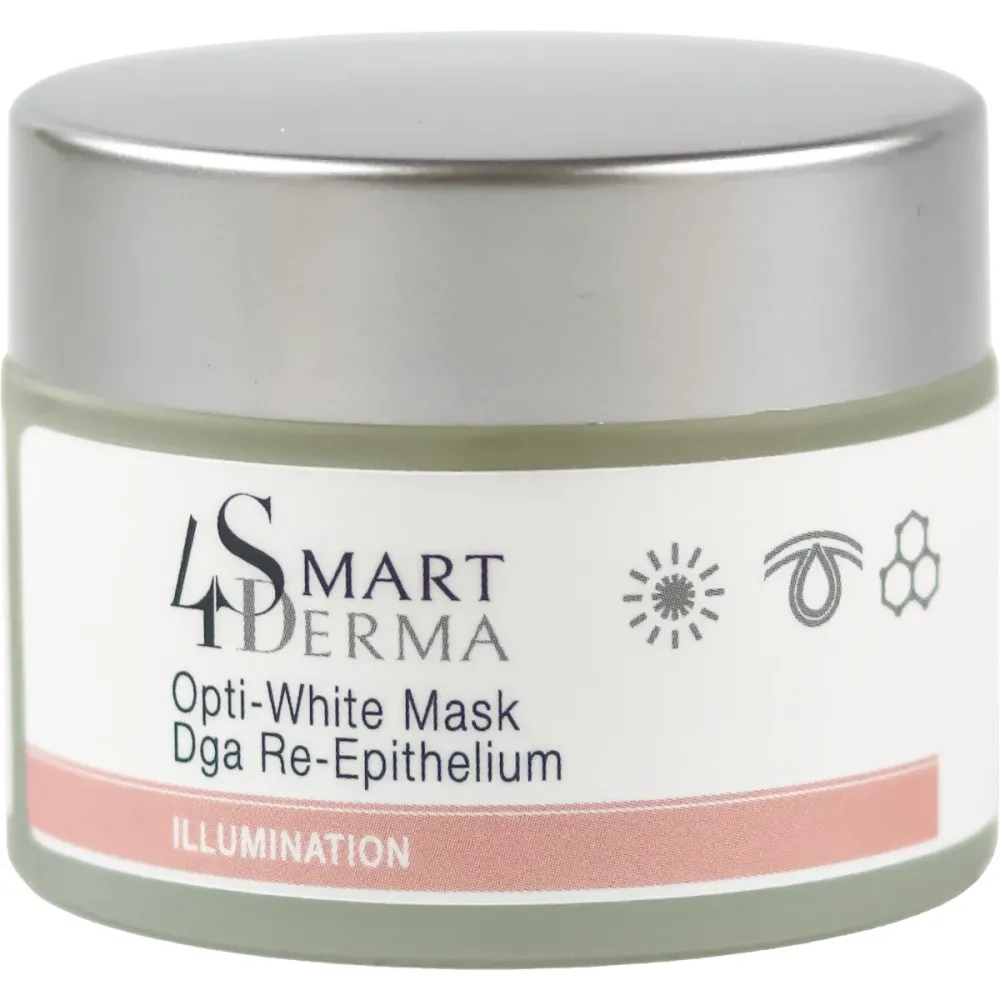 Осветляющая восстанавливающая маска для тусклой кожи Smart4Derma Opti-White Mask DGA Re-Epithelium  - фото 1