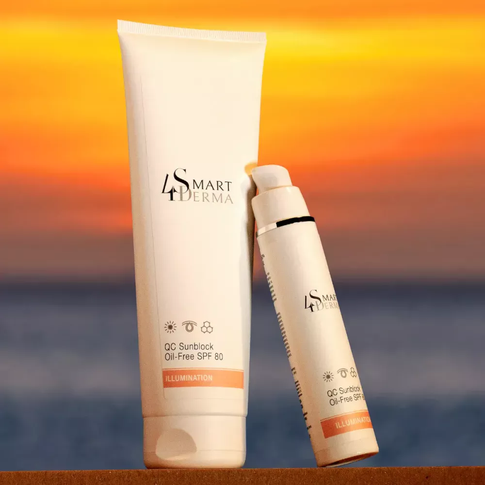 Антиоксидантний ультразахисний крем SPF 80 для жирної шкіри Smart4Derma QC Sunblock Oil-Free  - фото 4
